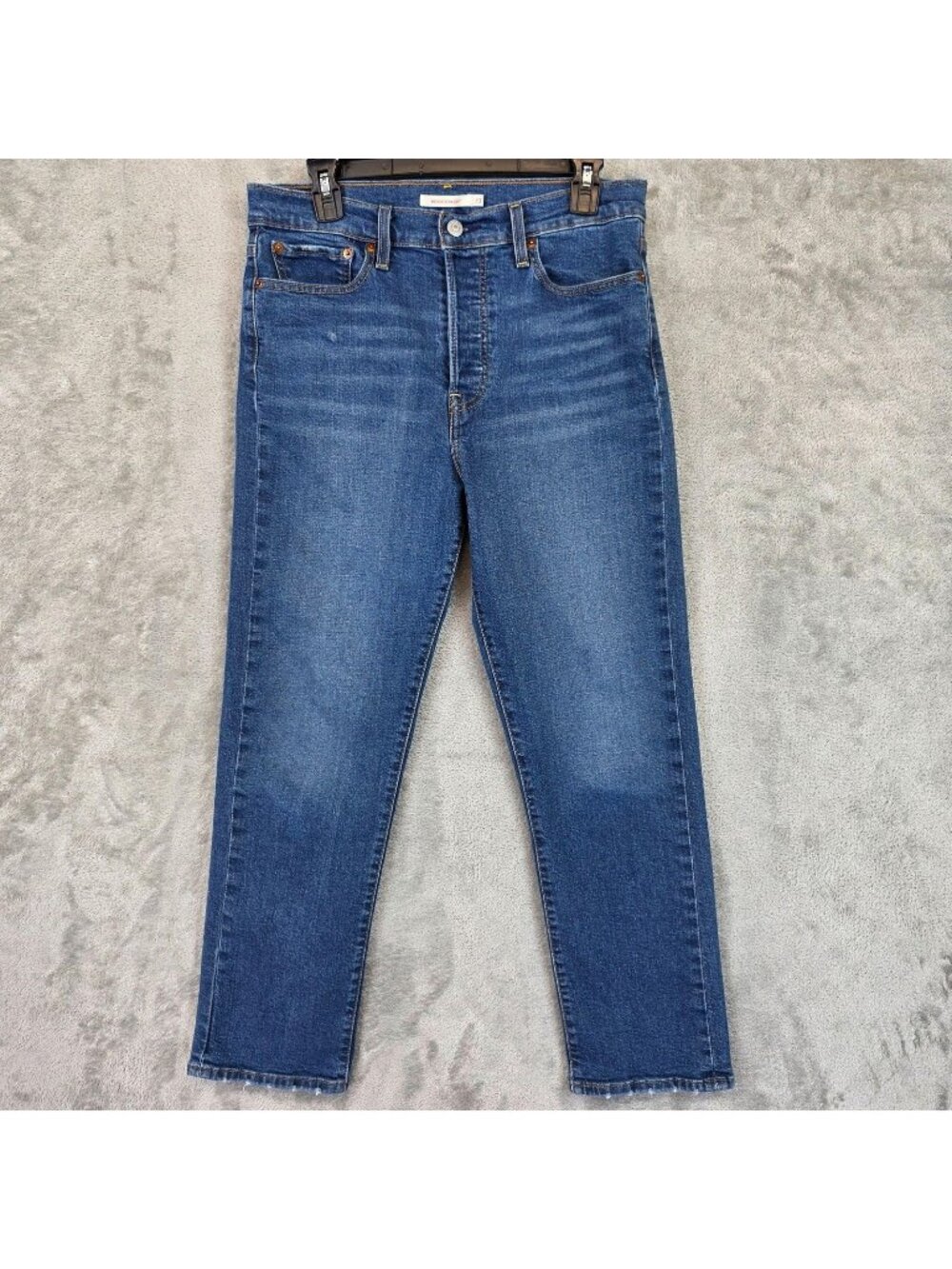 Levis Wedgie Straight Jeans Womens 31 Blue Med Wash High Rise Stretch